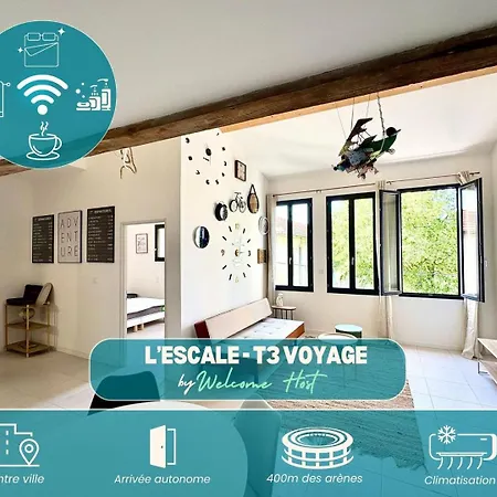 Apartment L'escale - T3 Pour 6 Dans Le Centre Historique Nimes